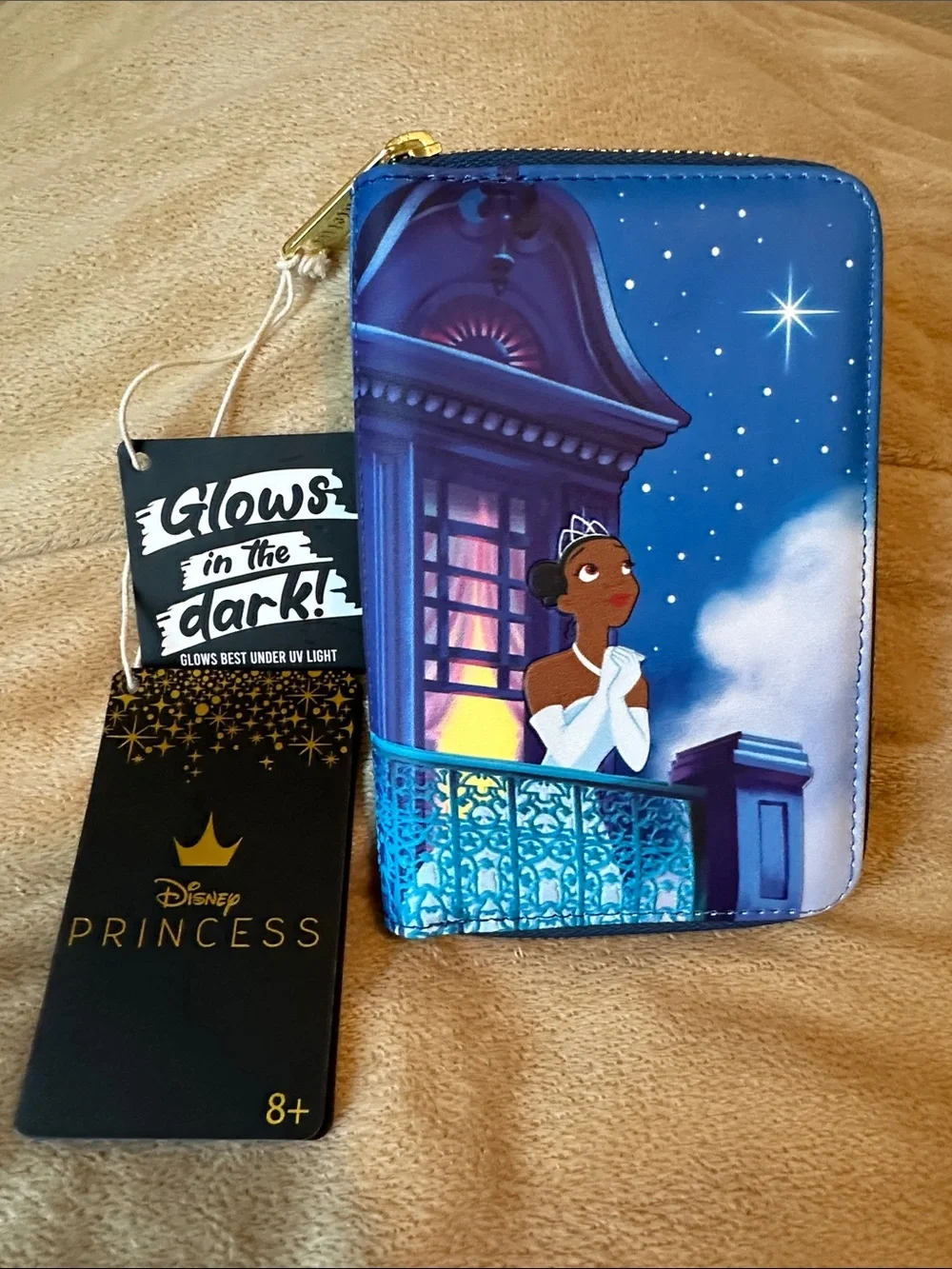 Loungefly Disney Princess Tiana Blue Night Wallet - Glows in Dark